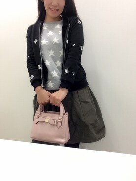 「tocco（トッコ）のアイテム（パーカー）」を使った、cさん（レディース・164cm）の春コーディネート
