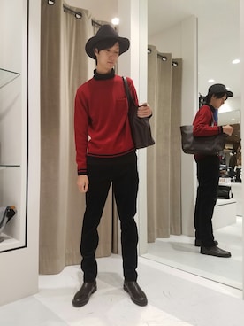 「ユニオンステーション」｜「アイテム（ブーツ）」を使った、コレクティブ アミュプラザ大分さん（メンズ・186cm）の秋コーディネート