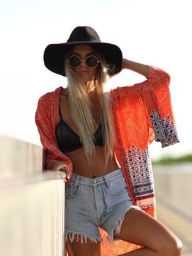 「アイテム（水着/着物・浴衣）」を使った、So-Calさん（レディース・165cm）の冬コーディネート