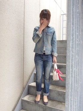 「デニムonデニム」｜「アイテム（財布/小物）」を使った、donさん（レディース・151cm）の春コーディネート