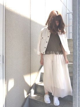 「CONVERSE（コンバース）のCONVERSE コンバース ジャック パーセル / JACK PURCEL（スニーカー）」を使った、donさん（レディース・151cm）の春コーディネート