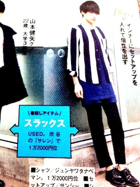 山本健矢さんのコーディネート