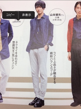 山本健矢さんのコーディネート