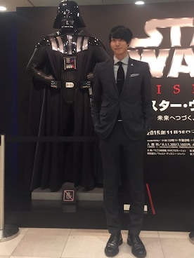 「ウィンドウペン」｜「アイテム（その他）」を使った、山本健矢さん（メンズ・183cm）の冬コーディネート