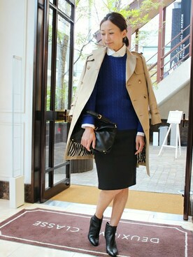 【美品✨】Deuxieme Classe コットンカシミヤケーブルニットPO Deuxieme Classe（ドゥーズィエムクラス）の「◇コットン