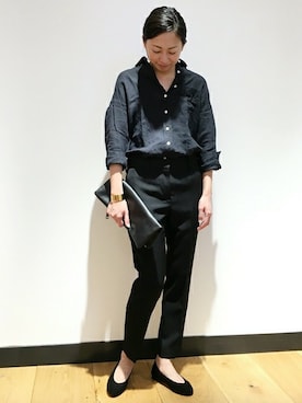 「black」｜EBIさん（レディース・164cm）の春コーディネート