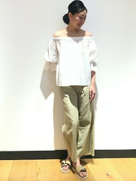 「CAMINANDO（カミナンド）のアイテム」を使った、EBIさん（レディース・164cm）の夏コーディネート