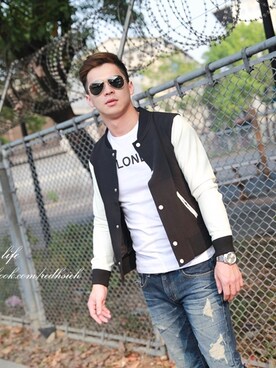 「STYLE」｜「アイテム（その他アウター）」を使った、RUBONさん（メンズ・172cm）の秋コーディネート