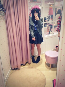 「アイテム（ブーティ）」を使った、まつ♡みくさん（レディース・158cm・10代）の秋コーディネート