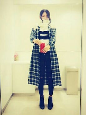 「学校こーで」｜「アイテム（その他アウター）」を使った、rumiさん（レディース・170cm）の秋コーディネート
