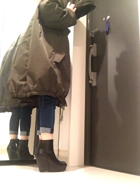「ACNE（アクネ）のアイテム（モッズコート）」を使った、mamamamaさん（レディース・150cm）の冬コーディネート