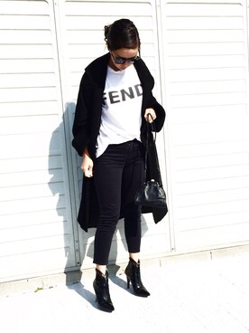 「FENDI」｜「アイテム（チェスターコート）」を使った、Sorm'86さん（レディース・163cm）の冬コーディネート