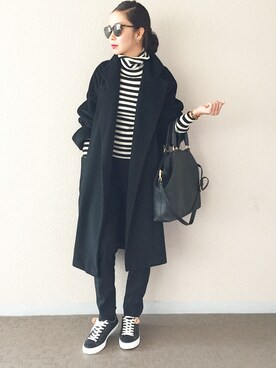 「Max Mara（マックスマーラ）のアイテム（チェスターコート）」を使った、Sorm'86さん（レディース・163cm）の冬コーディネート