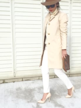 「CELINE」｜「アイテム（トレンチコート）」を使った、Sorm'86さん（レディース・163cm）の春コーディネート