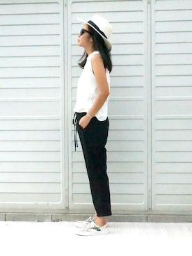 「LIFE's（ライフズ）のアイテム（トップス）」を使った、Sorm'86さん（レディース・163cm）の夏コーディネート