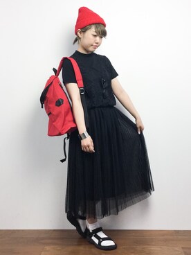 「サンダルに靴下」｜「アイテム（その他トップス）」を使った、konabeさん（レディース・153cm）の夏コーディネート