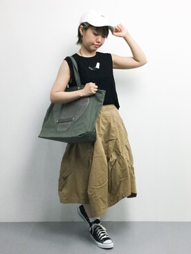 「Lulud（ルルド）のアイテム」を使った、konabeさん（レディース・153cm）の夏コーディネート