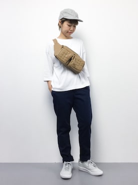 「RANAN（ラナン）のアイテム（バッグ）」を使った、konabeさん（レディース・153cm）の夏コーディネート