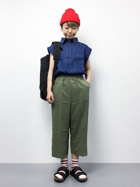 「chapter world（チャプターワールド）のアイテム（バッグ）」を使った、konabeさん（レディース・153cm）の夏コーディネート