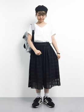 「RAY CASSIN（レイカズン）のアイテム（バックパック/リュック）」を使った、konabeさん（レディース・153cm）の夏コーディネート