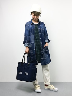 「LB/S （エルビーエス）のアイテム」を使った、konabeさん（レディース・153cm）の秋コーディネート