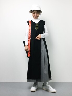 「FACETASM（ファセッタズム）のアイテム（ワンピース/ドレス）」を使った、konabeさん（レディース・153cm）の秋コーディネート