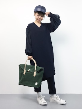 「SUNDUCK（サンダック）のアイテム」を使った、konabeさん（レディース・153cm）の秋コーディネート