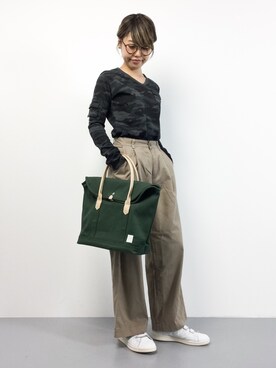 「SUNDUCK（サンダック）のアイテム」を使った、konabeさん（レディース・153cm）の秋コーディネート