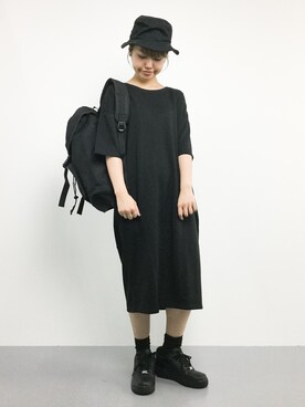 「ストリートカジュアル」｜「アイテム（ワンピース/ドレス）」を使った、konabeさん（レディース・153cm）の秋コーディネート
