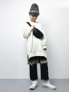 「NERGY（ナージー）のアイテム（バッグ）」を使った、konabeさん（レディース・153cm）の秋コーディネート
