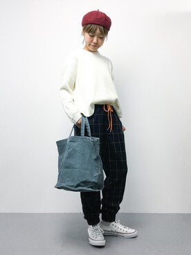 「Loiter（ロイター）のアイテム」を使った、konabeさん（レディース・153cm）の秋コーディネート