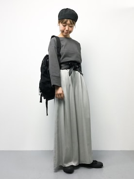 「NOMBRE IMPAIR（ノンブルアンペール）のアイテム（パンツ）」を使った、konabeさん（レディース・153cm）の秋コーディネート
