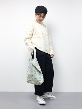 「ADPOSION（アドポーション）のアイテム（バッグ）」を使った、konabeさん（レディース・153cm）の秋コーディネート