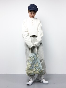 「ADPOSION（アドポーション）のアイテム（バッグ）」を使った、konabeさん（レディース・153cm）の秋コーディネート