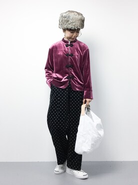 「WC（ダブル シー）のアイテム（カーディガン/ボレロ）」を使った、konabeさん（レディース・153cm）の秋コーディネート