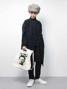 「yuni（ユニ　）のアイテム（その他アウター）」を使った、konabeさん（レディース・153cm）の秋コーディネート