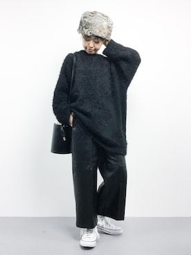「CHEAP MONDAY（チープマンデイ）のアイテム（ニット/セーター）」を使った、konabeさん（レディース・153cm）の秋コーディネート