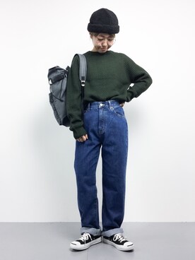 【emmi atelier】ナイロンレザーリュックを使った人気ファッションコーディネート - WEAR