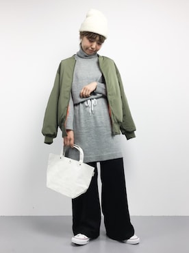 「NOMBRE IMPAIR（ノンブルアンペール）のアイテム（ワンピース/ドレス）」を使った、konabeさん（レディース・153cm）の秋コーディネート