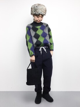 「Luz Llena (NEY)（ラズレナニー）のアイテム（バッグ）」を使った、konabeさん（レディース・153cm）の秋コーディネート