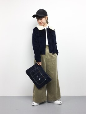 「LILY BROWN（リリーブラウン）のアイテム（ブルゾン）」を使った、konabeさん（レディース・153cm）の秋コーディネート