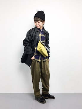 「ADPOSION（アドポーション）のアイテム（帽子）」を使った、konabeさん（レディース・153cm）の秋コーディネート