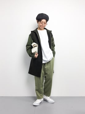 「アイテム（MA-1）」を使った、konabeさん（レディース・153cm・20代）の秋コーディネート