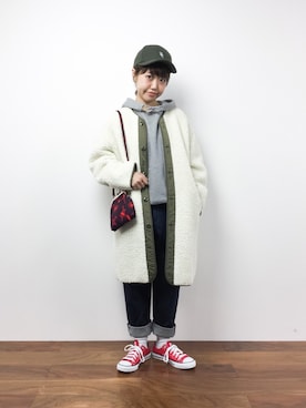 konabeさん（レディース・153cm）の冬コーディネート