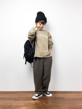 konabeさん（レディース・153cm）の冬コーディネート