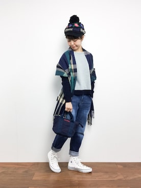 konabeさん（レディース・153cm）の冬コーディネート