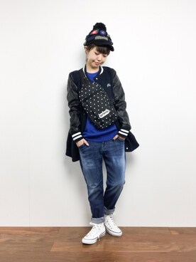 konabeさん（レディース・153cm）の冬コーディネート