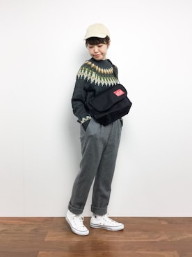 konabeさん（レディース・153cm）の冬コーディネート