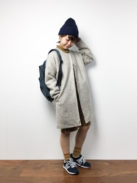 「NEW BALANCE（ニューバランス）のNew Balance ニューバランス ライフスタイルシューズ MRL996AN NAVY(AN)（スニーカー）」を使った、konabeさん（レディース・153cm）の冬コーディネート
