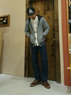 「Timberland（ティンバーランド）のアイテム（ドレスシューズ）」を使った、634さん（メンズ・175cm）の秋コーディネート